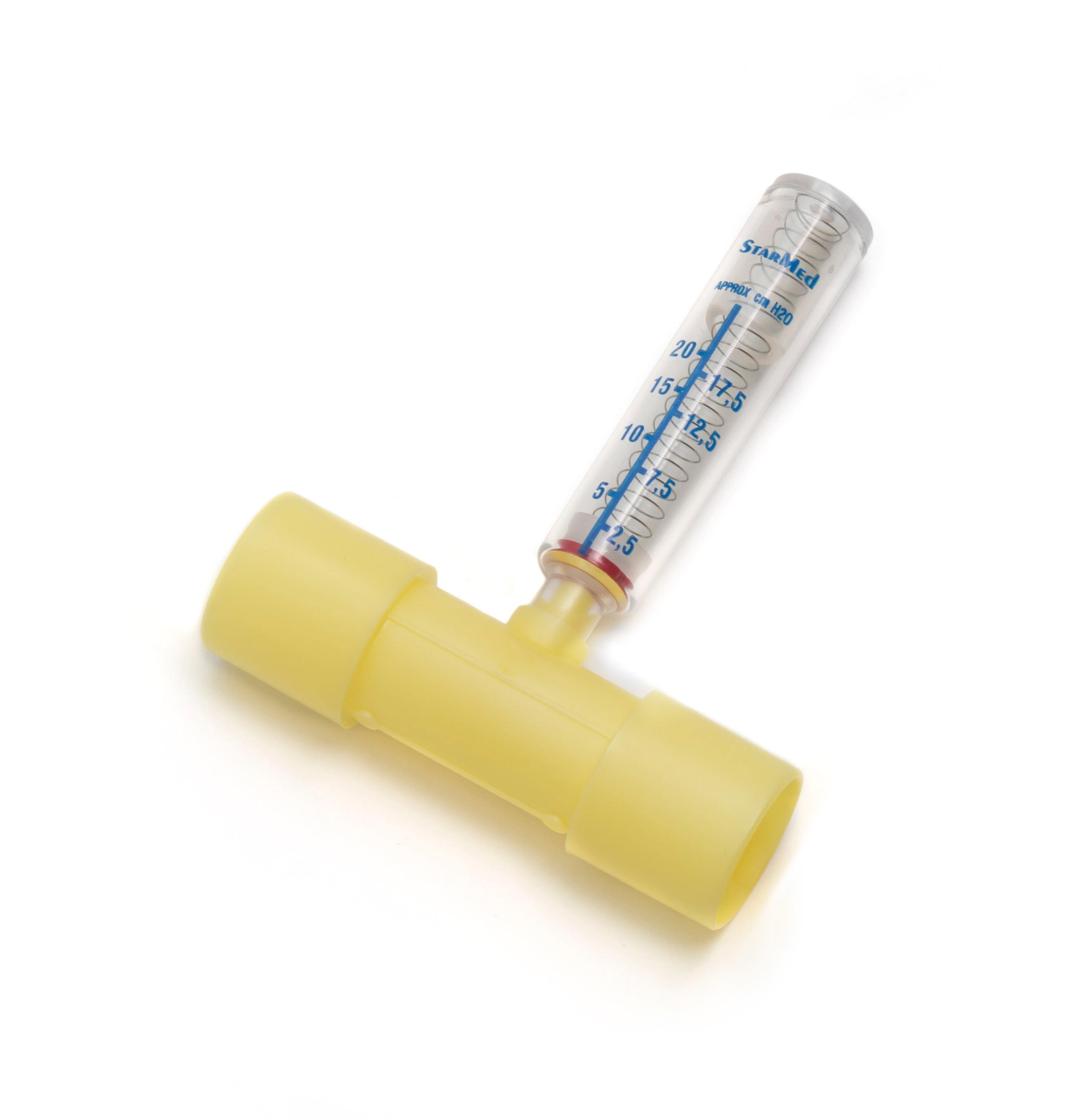 22F/22F adapter met ingebouwde manometer (voor CPAP gebruik conversie van NIV helmen)