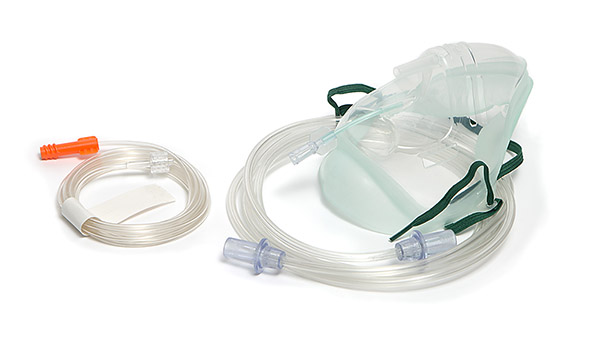 Sentri™ Intersurgical EcoLite™ ETCO₂™ masker voor volwassenen met monitorlijn voor Microstream® capnografie en zuurstofslang van 2.1m