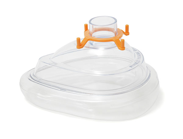 Economy anesthesiemasker voor groot volwassenen, met oranje haakring, maat 5