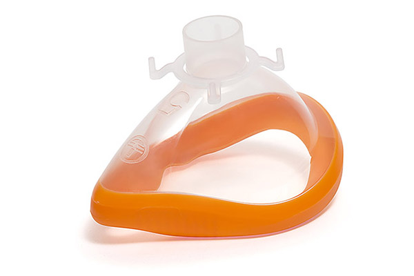 ClearLite anesthesiemasker voor groot volwassenen, oranje cuff, maat 5, 22F 
