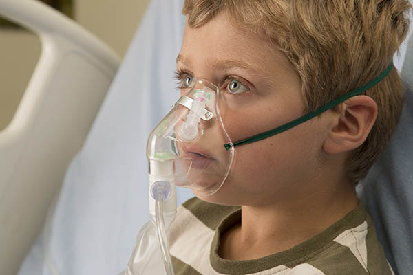 Respi-Check, hoog concentratie zuurstofmasker voor kinderen met zuurstofslang van 2.1m