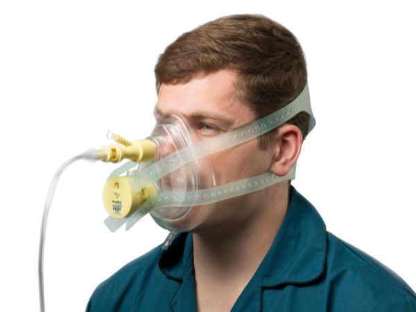 Ventumask Basic CPAP masker met geïntegreerde venturi flowdriver en instelbare PEEP klep, klein 
