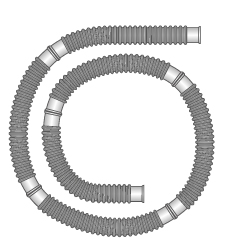 Flextube™ 22mm slang op rol van 50m, gecuffed om de 400mm