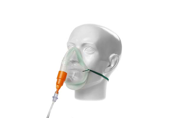 Intersurgical EcoLite™ masker voor volwassenen met 31% zuurstof venturi, oranje en zuurstofslang van 1.8m