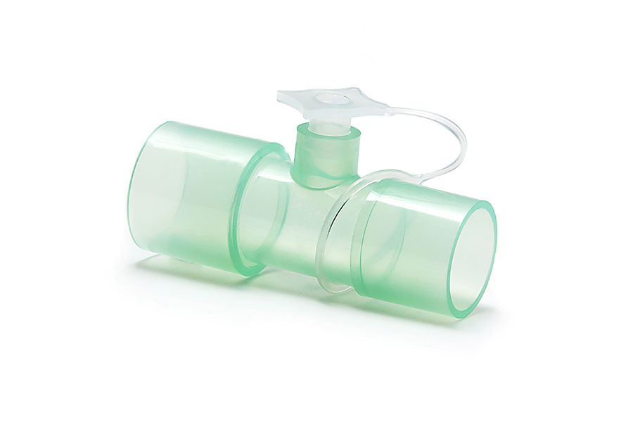 Rechte connector 22M-22F + 7.6mm poort