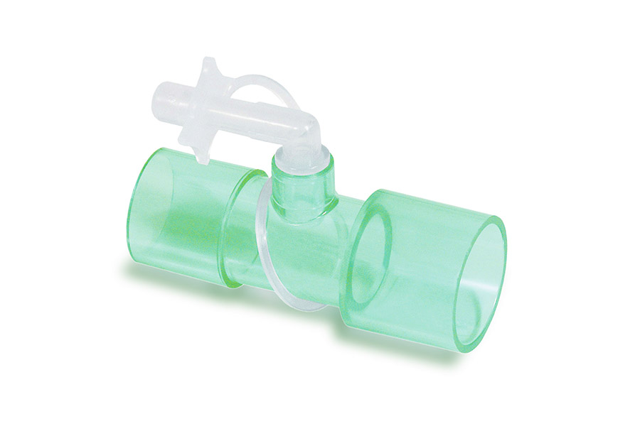 Rechte connector 22M-22F + 6mm OD aansluiting met afsluitdop