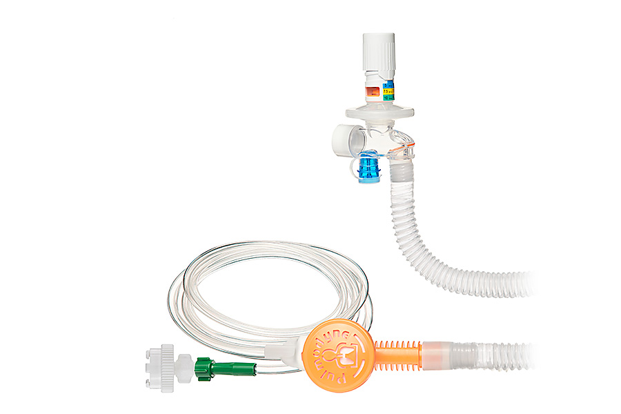 O2-MAX™ Trio-systeem met AFNOR Quik-Connect™, met smoothbore slang en 3-SET™ verstelbare PEEP-klep