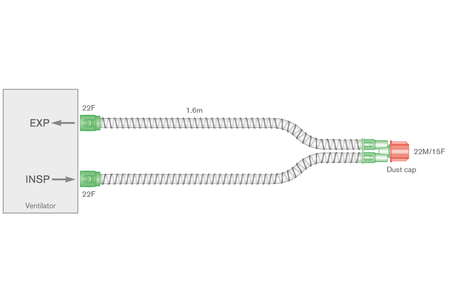 15mm Smoothbore beademingssysteem, 1.6m