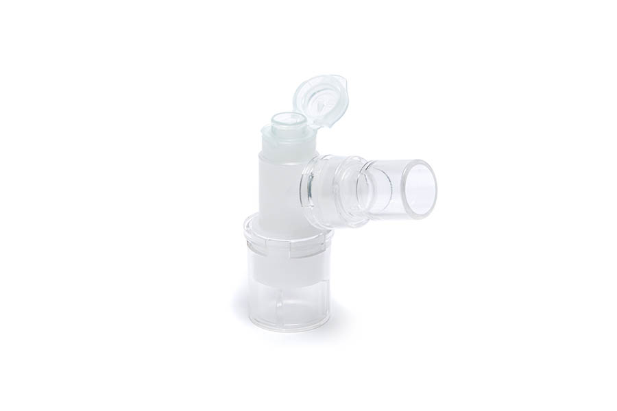 Dubbel draaibaar hoekstuk 22M/15F-15M, flip top dop met 7.6mm poort