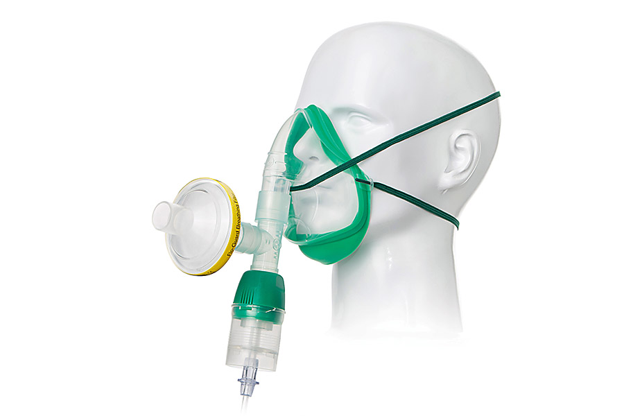 FiltaNeb™, Cirrus™2 vernevelaar, volwassenen, Intersurgical EcoLite™ non-vented masker set met filter en 2.1m slang