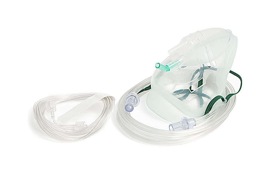 Sentri™ Intersurgical EcoLite™ ETCO2™ masker voor volwassenen, met monitorlijn en zuurstofslang van 2.1m