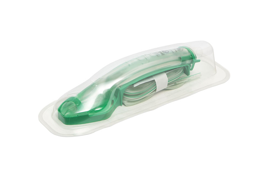 i-gel®O₂ Plus Resus Pack voor medium volwassenen (50-90kg); maat 4 i-gel O2 met groene haakring, glijmiddel, nekband voor goede bevestiging in traumasituaties en CH16 zuigkatheter