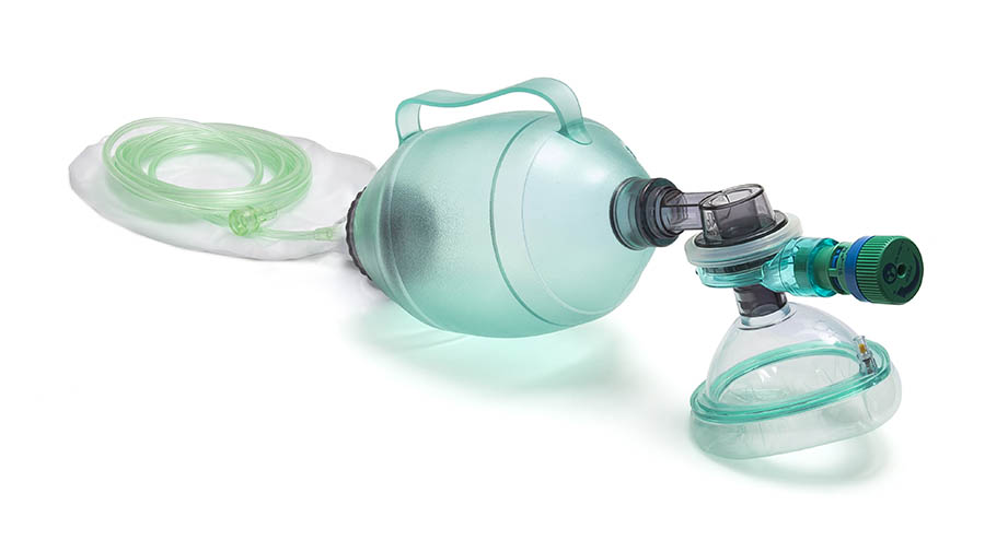 Manueel resuscitatie systeem voor volwassenen, 1.5L ballon inclusief instelbare PEEP klep en maat 5 masker