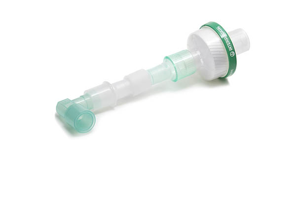 Inter-Therm™ HMEF met luer aansluiting en 3504000 Superset™ verbindingsstuk en 1997000 afneembaar hoekstuk, steriel