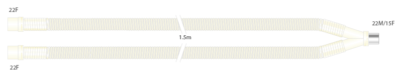 22mm Hytrel® beademingssysteem, 1.5m
