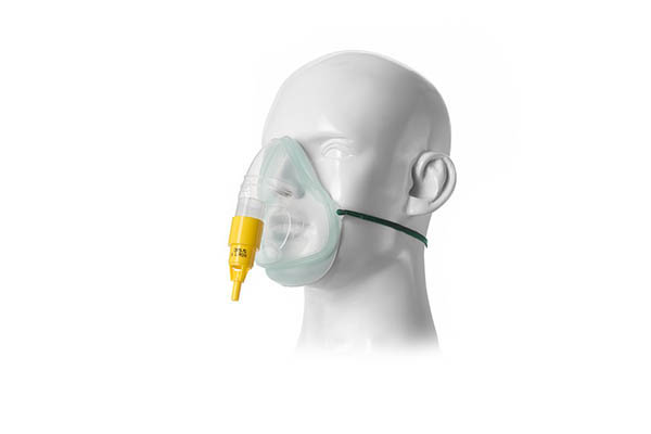 Intersurgical EcoLite™ masker voor volwassenen met 35% zuurstof venturi, geel
